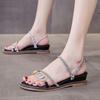 Rhinestones Open Toe With Medium Heels Sandals for Women The Best On Sale Anti Slip Hot Comfortable and Elegant Chic Woman Shoes
