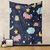 Unicorn and Stars Dreamy Night Design Patterned Tapestry Home Decor, Suitable for Bedroom and Living Room, Gift