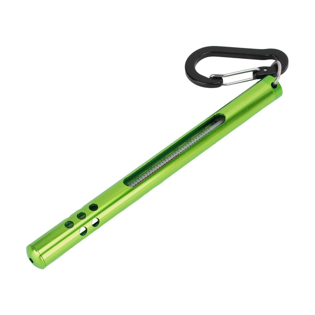 Fly Fishing Water Thermometer Stream Water Temperature Measurement Tools with CarabinerGreen