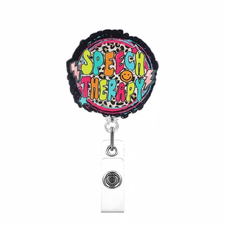 Retractable Acrylic Badge Holder with Metal Clip for Student Teacher Doctor Nurse Badge Holder Retractable Badge Holder