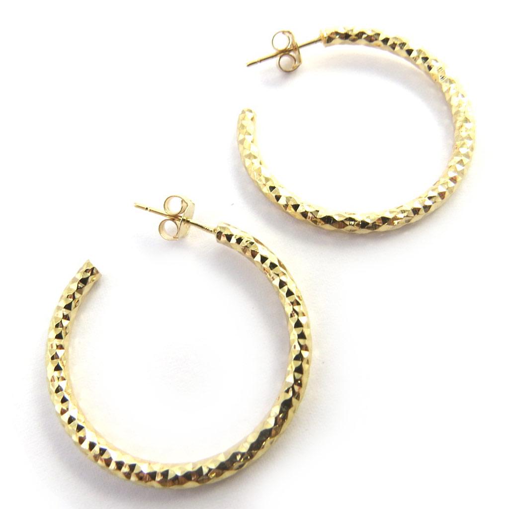 Les Trésors De Lily [M8985] - Creolen Vergoldet 'Choreographie' golden - 3 cm 3 mm