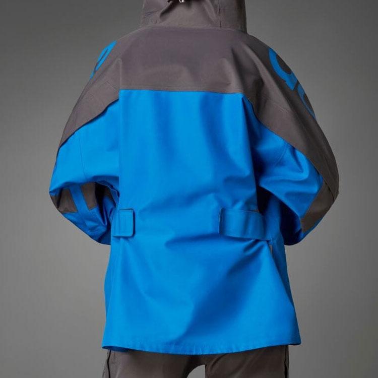 Adidas Originals Blue Version Series Letter Print Hooded Long Sleeve Rain Jacket Men Jackets HD2235