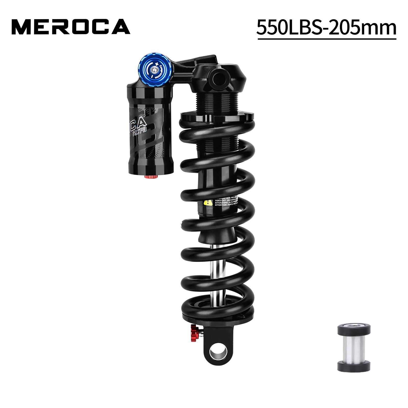 MEROCA RCT3 MTB Rear Shock Trunnion Mount 185/205mm Coil Spring 550LBS Suspension 205mm