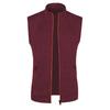 Mens Slim Fit Knit Fleece Zip Up Vest With Pockets