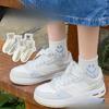 Women's Spring and Summer Mid-calf Socks: Simple and Versatile, Anti-pilling Socks, Smiling Cotton Socks, Short Socks