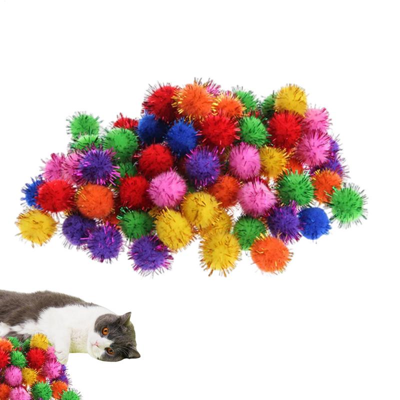 Bastelkugeln Poms Bunte Pompons Bastelzubehör 100X Pustebälle Dekoratives Material Bastelbedarf Spielzeug