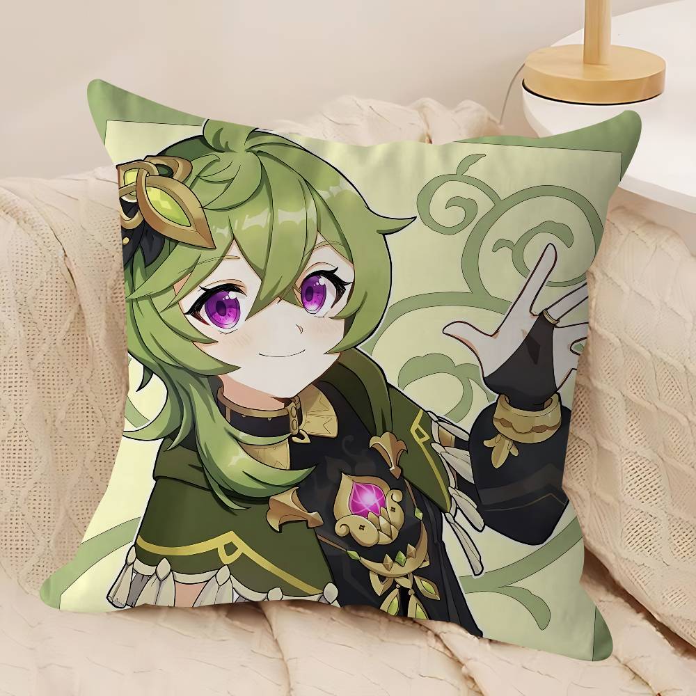 Collei Genshin Impact Cushion Cover 30x50 Polyester Sofa Cushions Decorative Throw Pillows Home Decoration Pillowcover