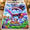 Flannel BlanketThe Amazing Digital Circus Custom Name Text Personalized Soft Warm Throw Blanket Home Decor Gift