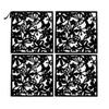Hanging Partition Panel 5Pcs Room Divider Panel, Hollow Flower Butterfly Bird Wall Screen, Decor Square Decorative for Home Living