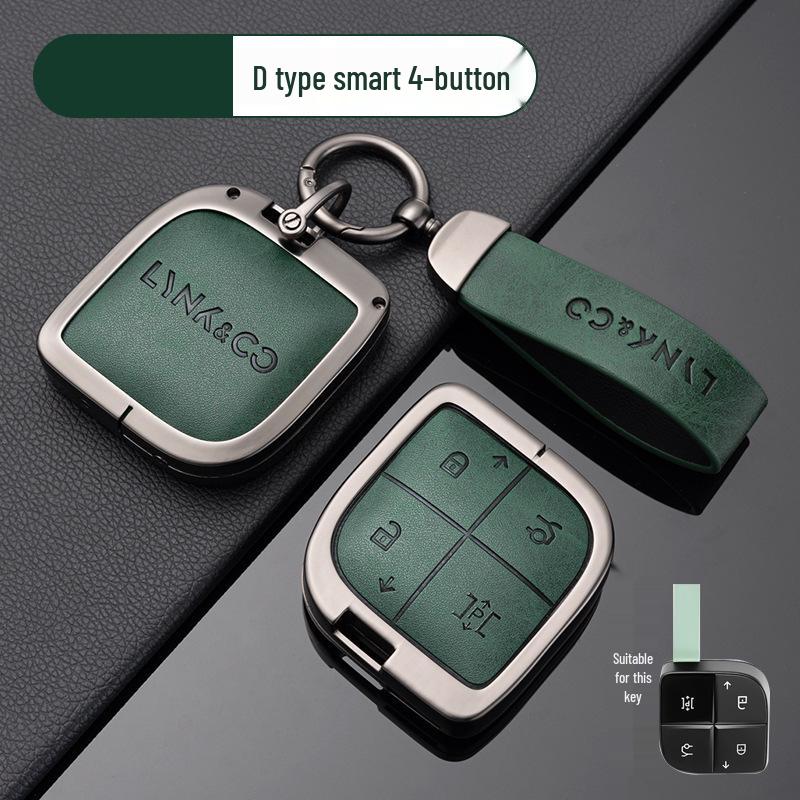 Zinc Alloy Key Case for Lynk & Co Models - Fits Z20, Z10, Co 900 - Premium Metal Smart Card Holder