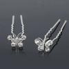 5Pcs Fashion Metal Pearl Flower Hairpin Stick Headwear U-shaped Rhinestone Hair Clip Headdress Bridal Hairpin Wedding