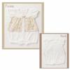 Cream de Coco Made in Jersey Tuck Jacquard Petite Flower Baby Clothes for Size - Japan, Spring/Summer Coverall, Newborns, 25-43112 (White, 80cm)
