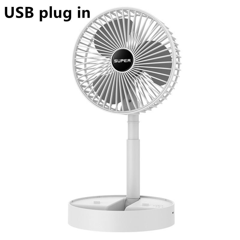 

Вентилятор на подставке 6 дюймов складной портативный телескопический USB аккумулятор 3 скорости супер тихий регулируемая высота хаки