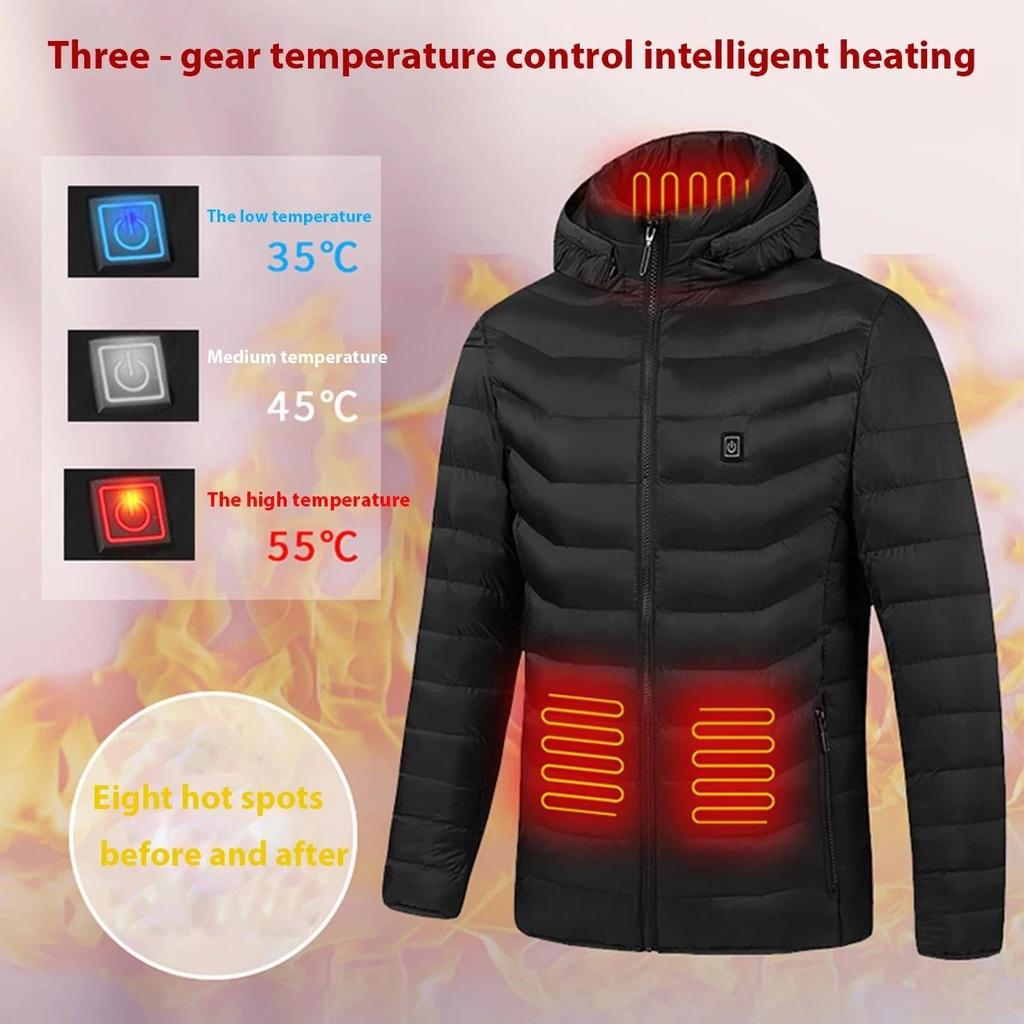 Intelligente temperaturkontrollierte beheizte Baumwolljacke: Elektrisch, Warm und Bequem