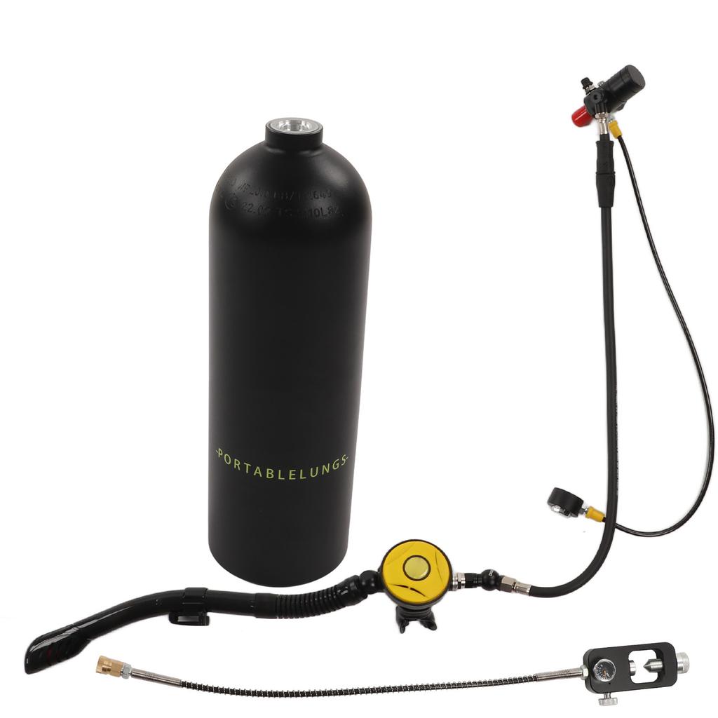 DIDEEP Diving Tank Kit Underwater Breathing Device 2L X5000Plus Breather Diving Double Shoulder Strap Set