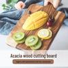 Acacia Wood Cutting Board with Handle - Hangable Chopping Board for Fruits & Steaks, Perfect for Kitchen or Photography Props.