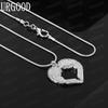 925 Sterling Silver Hollow Wings Love Pendant Necklace - Fashion Wedding Jewelry
