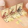 Cake Shape 3D Pop Up Birthday Card Hollow Paper Carving Happy Birthday Card  All Occasions