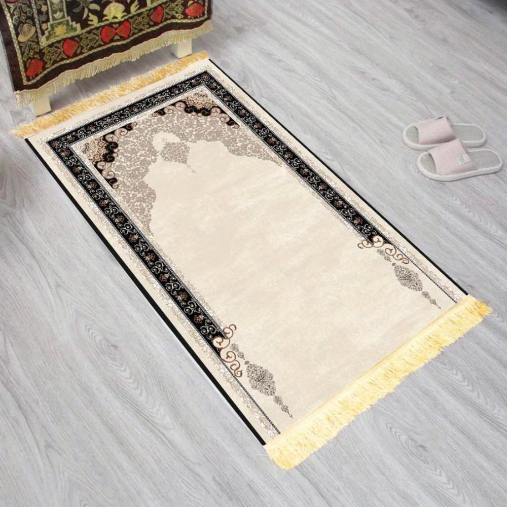 VIKAMA Multi-Style Floral Islamic Prayer Rug Portable Muslim Salah Mat Ramadan Gift Honeycomb Arch Home Decor Prayer Carpet