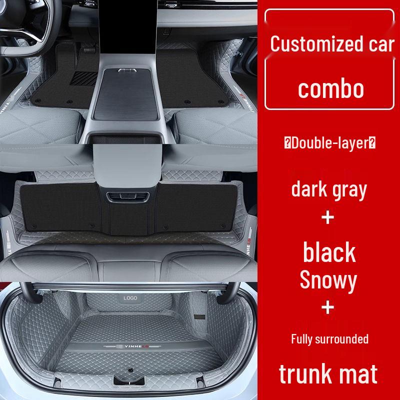 Compatible Galaxy L6 Double Layer Floor Mats & Bumper for 23-25 Models - Car Interior Accessories