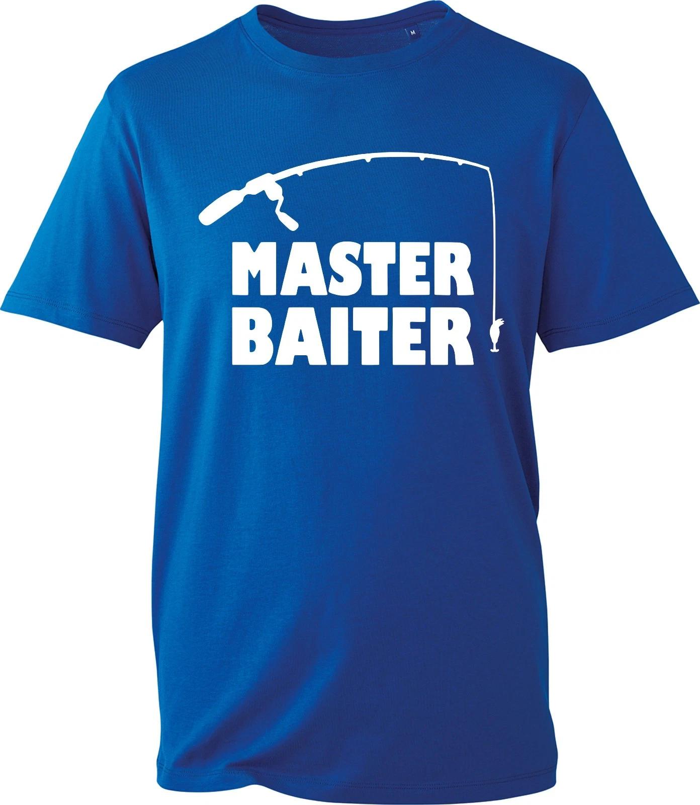 Master Baiter T-Shirt, Funny Fisherman Fishing Mens Rude Gift Present Idea Tee 4XL