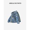 French Arielle De Pinto Kidsren's Denim Jacket, Fashionable New Style, Autumn Clothing for Girls, Stylish Tops