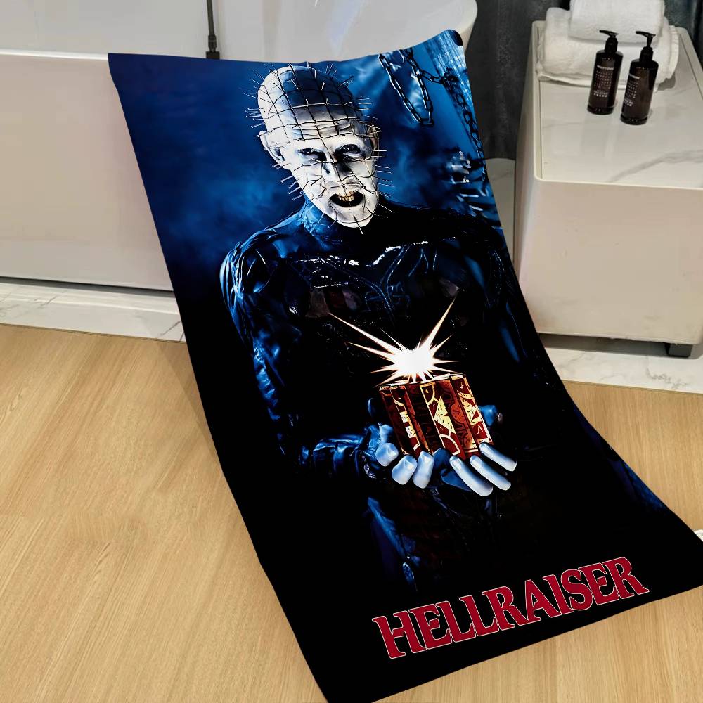 Classic H-Hellraiser Horror Movie Beach Towel Colorful Bath Towels for Girl Microfiber Quick Dry Sand Free Beach Yoga Spa