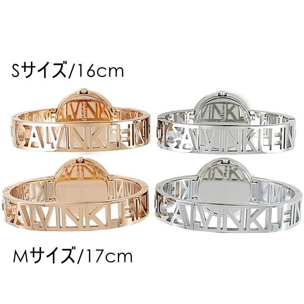 Calvin Klein Bangle Watch with Stainless Steel Silver and Rose Available in Small and Medium Includes Portable Watch Case Rose Women's Bracelet, Gold,