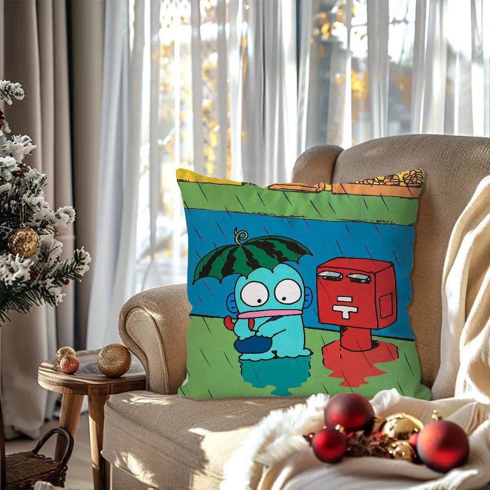 Cartoon Ugly Fish Animation Pillow Case Square Pillow Bedroom Sofa Leisure Comfort Cushion Car Living Room Home Decoration 40X40
