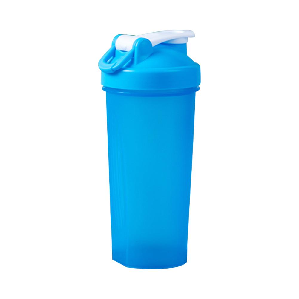 Tragbare Proteinpulver-Shaker-Flasche, 600 ml, auslaufsichere Wasserflasche für Fitnessstudio, Fitnesstraining, Sport-Shaker-Mixbecher mit Skala