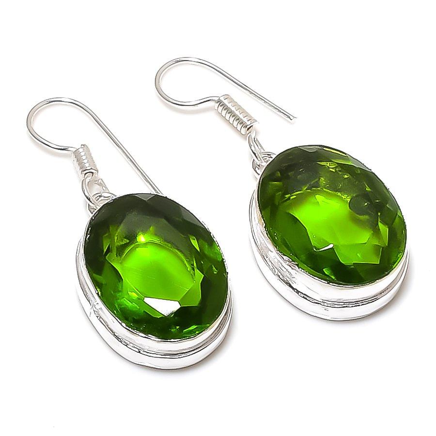 

Peridot Gemstone Handmade Ethnic Jewelry Earring 1.46 SR-7778
