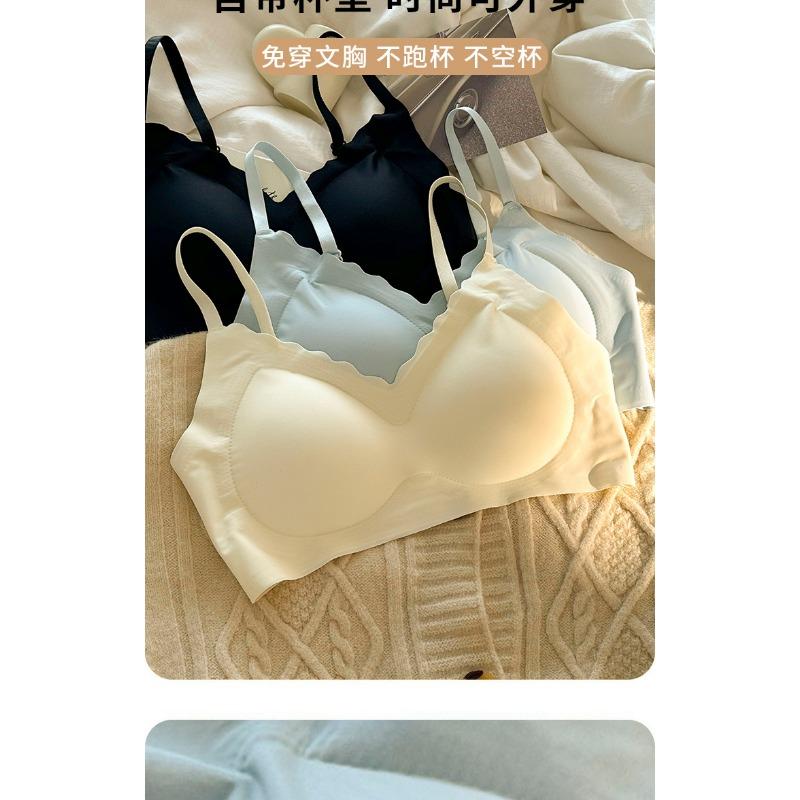 Seamless Wireless Comfortable Breathable Thin Push Up Bra For Young Girls