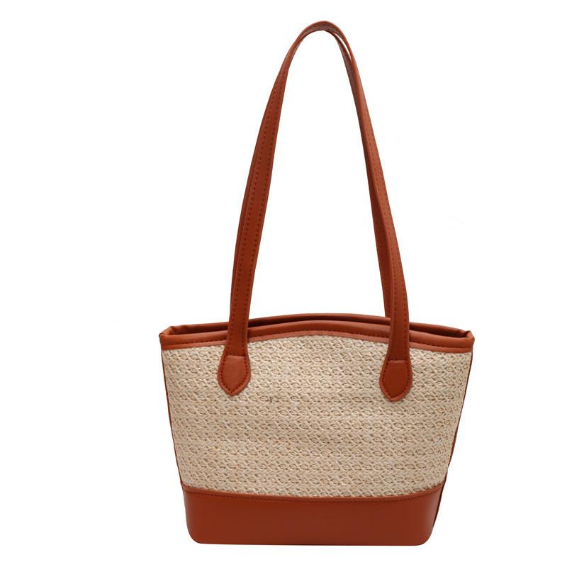 Trendy Black Woven Bucket Bag Spacious Design For Daily Use Perfect For Street Fashion