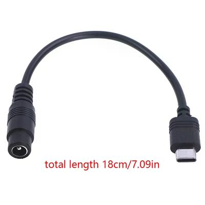 DC Type-c Female To 5.5*2.1 Female Cables 5521 Power Jack DC Power Conector 5.5x2.1 Adapter USB Type C Converter
