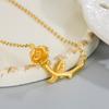 Rose Necklace Light Luxury Design Simple and High -level Sensory Clavicle Chain Advanced Sense