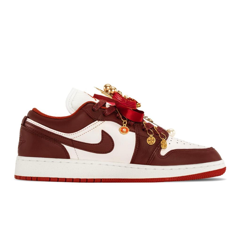 Jordan Air Jordan 1 Slip Resistant, Abrasion Resistant, Breathable, Height Increasing Low Top Vintage Basketball Shoes HF3188-102(TeamA-S-BOX)