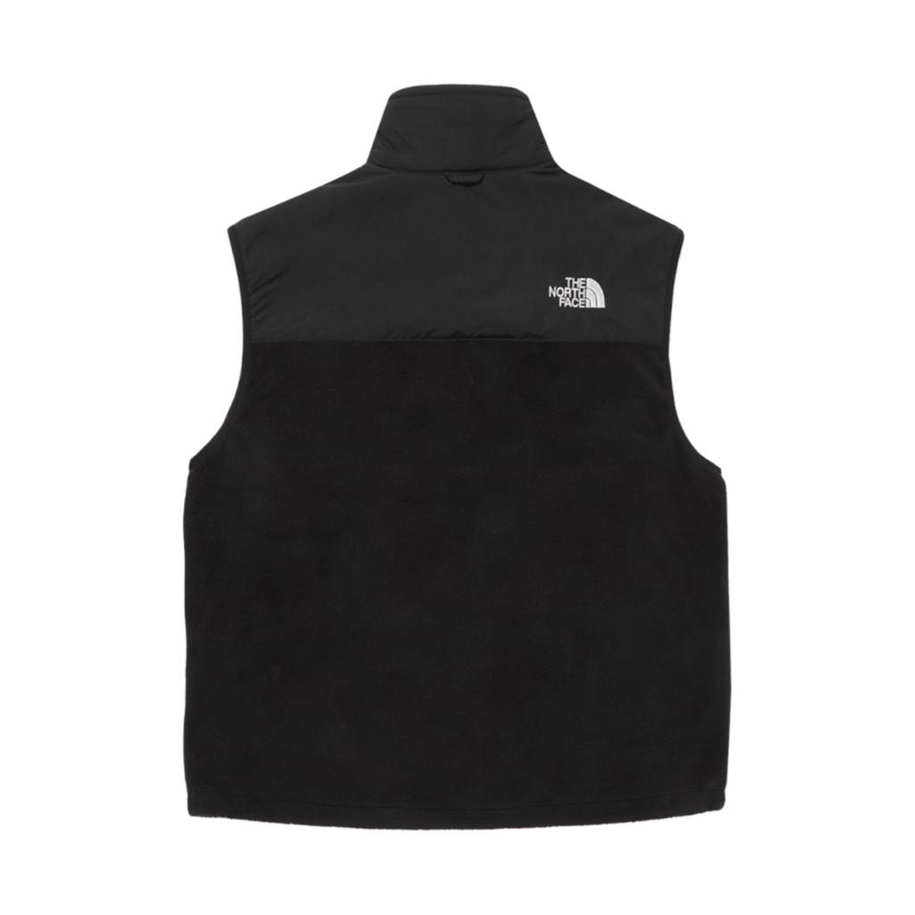 The North Face Solid Color High Neck Logo Print Zipper Vest Men vests Black NV4FQ55A