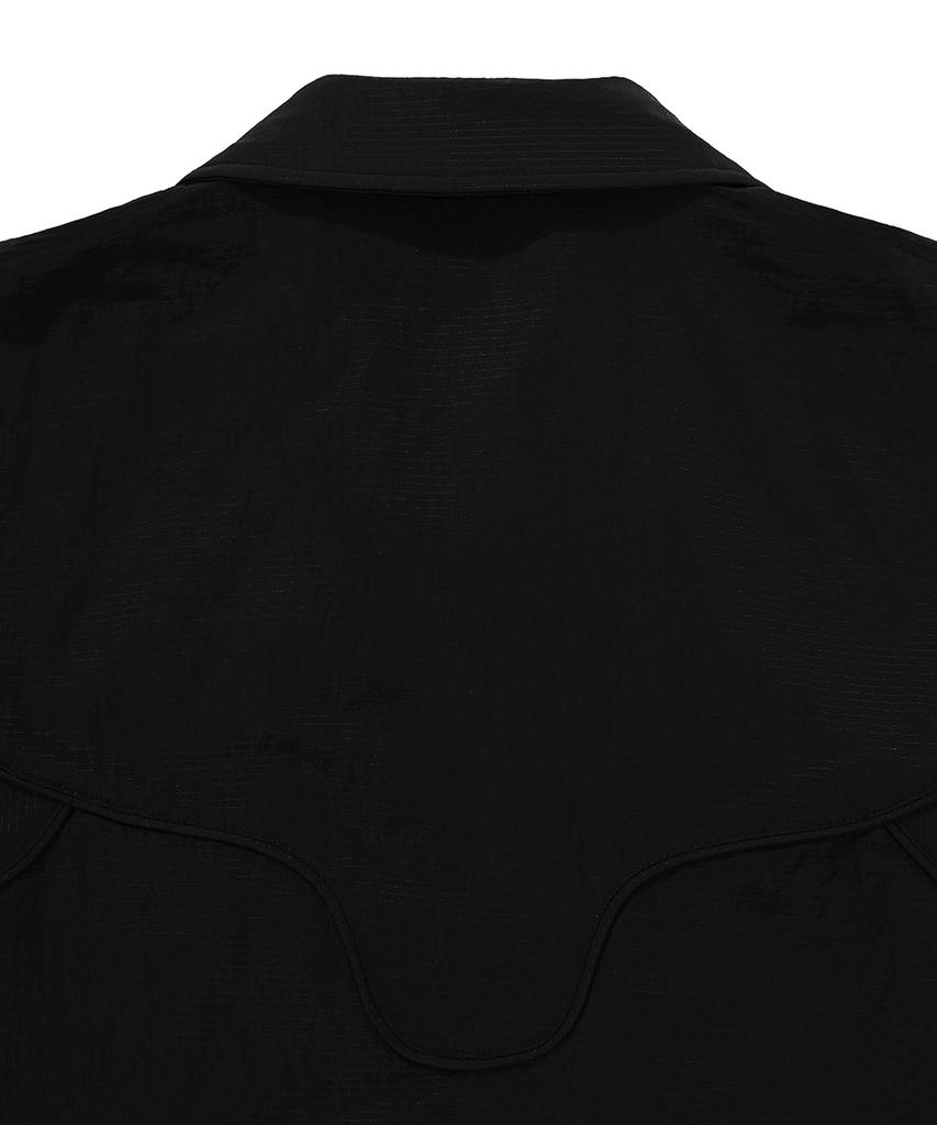 Openyard(Oy) Western Line Zipper Logo Jacket - Black