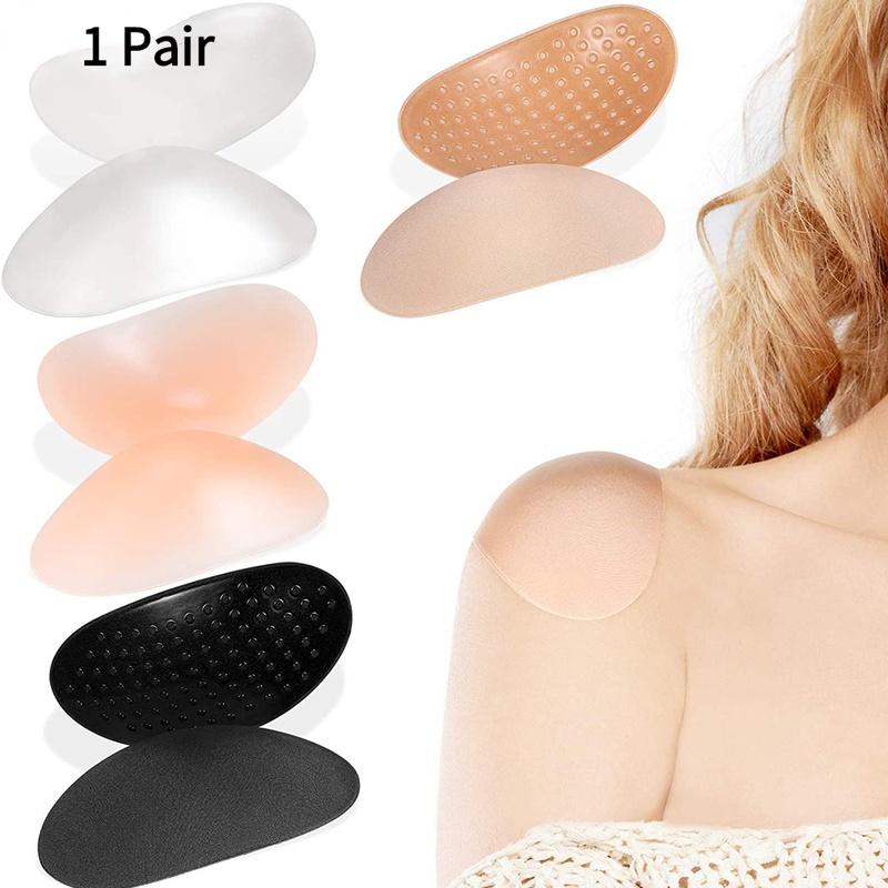 1 paar onzichtbare schouderpads afneembare ademende siliconen schouderpads antislip klevende kleverige pad voor vrouwen en mannen