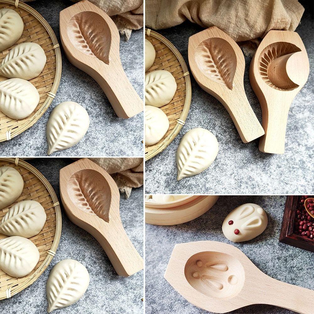 Wooden Steamed Bun Mold Multipurpose Cookie Baking Tool Useful Mooncake Mold DIY Baking