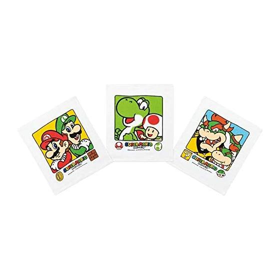 Skater 3P Handkerchief Towel, Mario 20, OAC1T, 100% Cotton