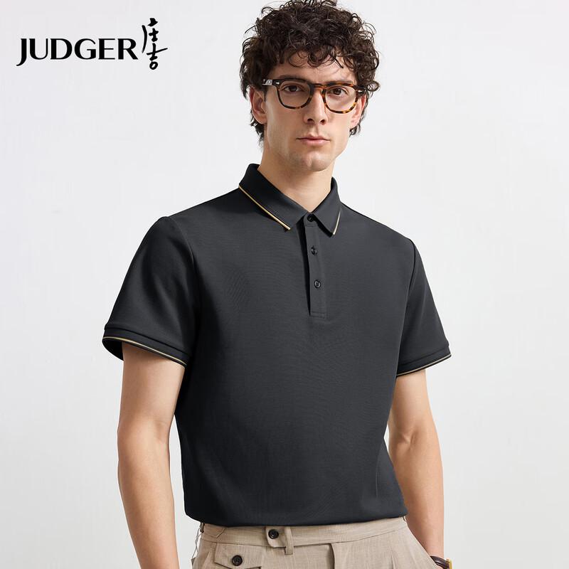 Zhuangji Men's 100% Cotton Business Casual Short-Sleeve Polo Shirt
