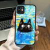 A Cute Comic Cat Matte Transparent Phone Cover For IPhone Case 16 15 14 13 12 11 Pro Max X XS Max Plus