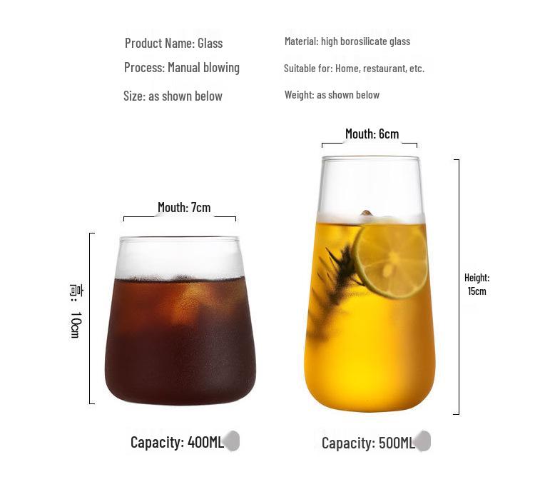 Nordic Style Mount Fuji Whiskey Glass - Transparent, Heat-Resistant, Water Drop Design for Cold Drinks
