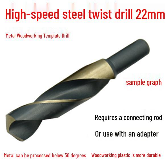 Twist Drill Bit Set for Woodworking (14-25mm, M10 Thread)