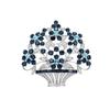 Design Sense Heavy Industry European Full Zirconium Portable Flower Basket Elegant Chic Exquisite Temperament Coat Brooch Accessories