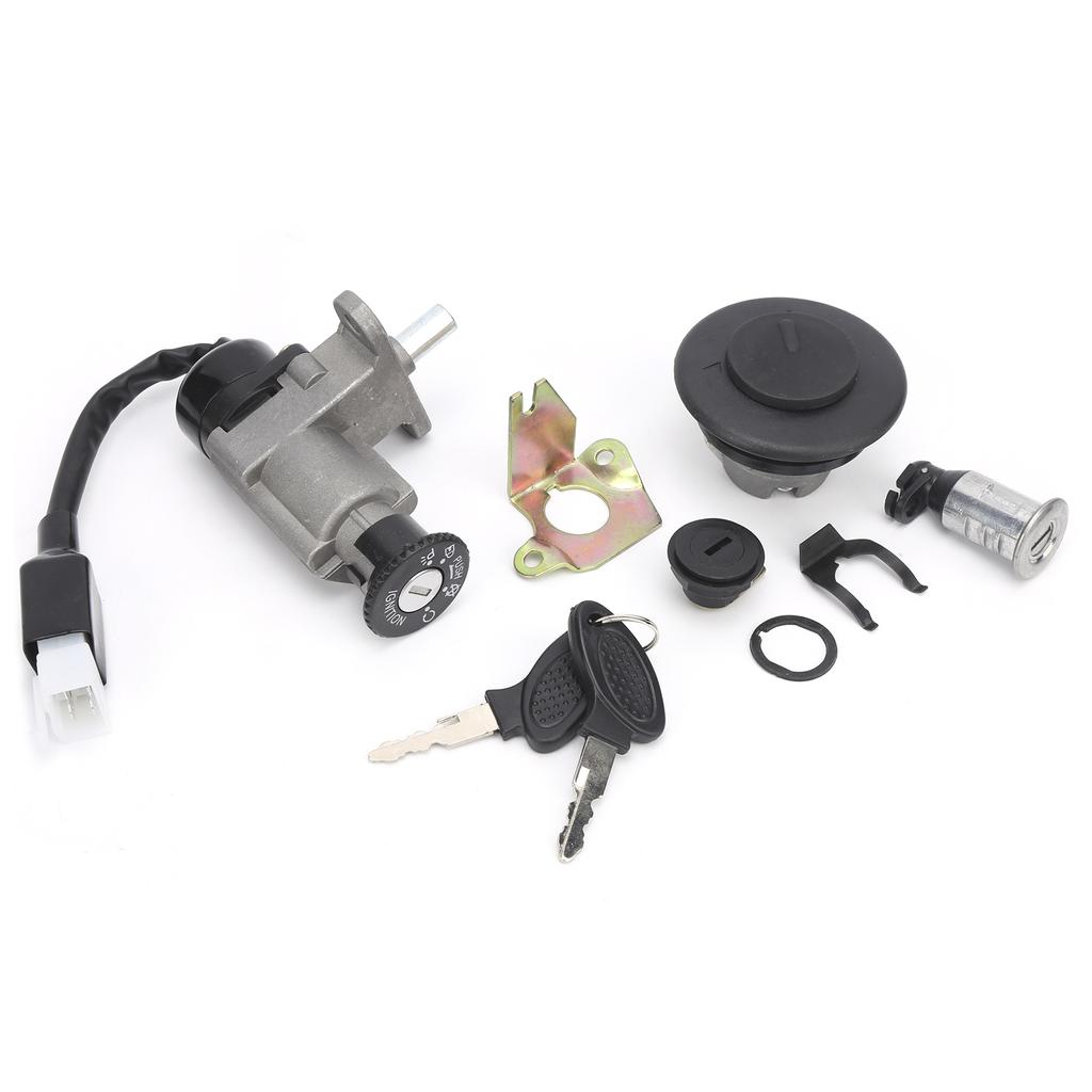 Ignition Switch Assembly 4‑Wire for Gas Scooter 50cc 150cc 139QMB GY6 Chinese Moped Novelty