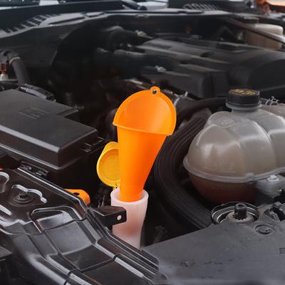 Auto Langstieliger Trichter Benzin Öl Kraftstoff Einfüllwerkzeuge Spritzschutz Kunststoff Öltrichter Auto Motorrad Betankungstrichter Zubehör