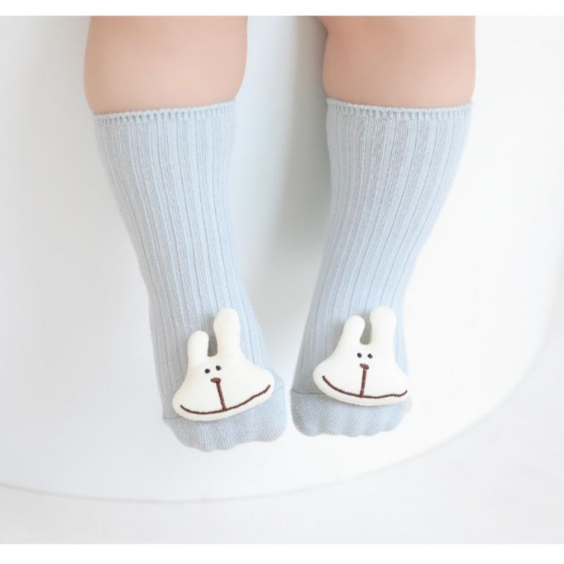 Autumn Baby Cute Cartoon Mid Tube Anti Slip Glue for Toddler Socks