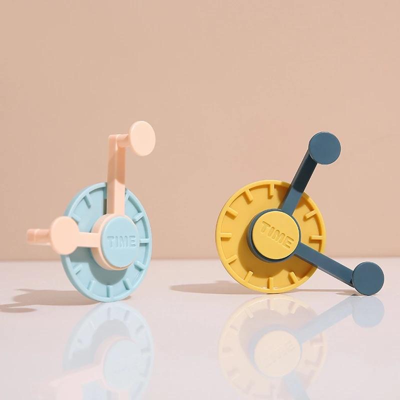 4PCS/PACK Nordic Self-adhesive Door Hook Coat Hat Rack Bathroom Kitchen Door Wall Mounted Hanger Creative Clock Hook